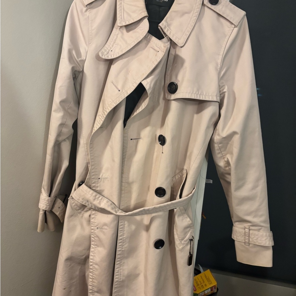 Coach Light Beige Trench Coat